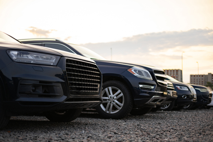 Fleet of luxury vehicles